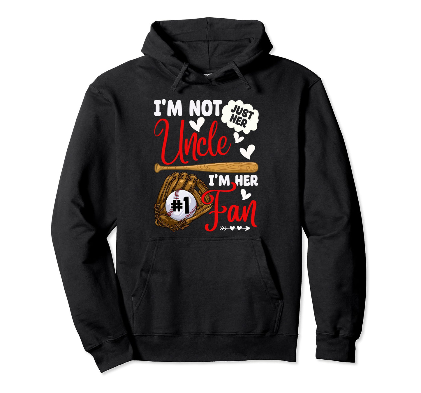 Not Just Her Uncle Her Number 1 Fan Hoodie - Minimalist Print Men Women - T-Shirt, Sweatshirt, Hoodie