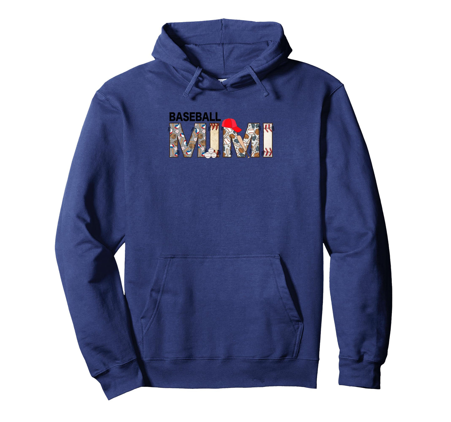 Baseball Mimi Loving Grandma Fan Hoodie - Graphic Print for Adults - T-Shirt, Sweatshirt, Hoodie