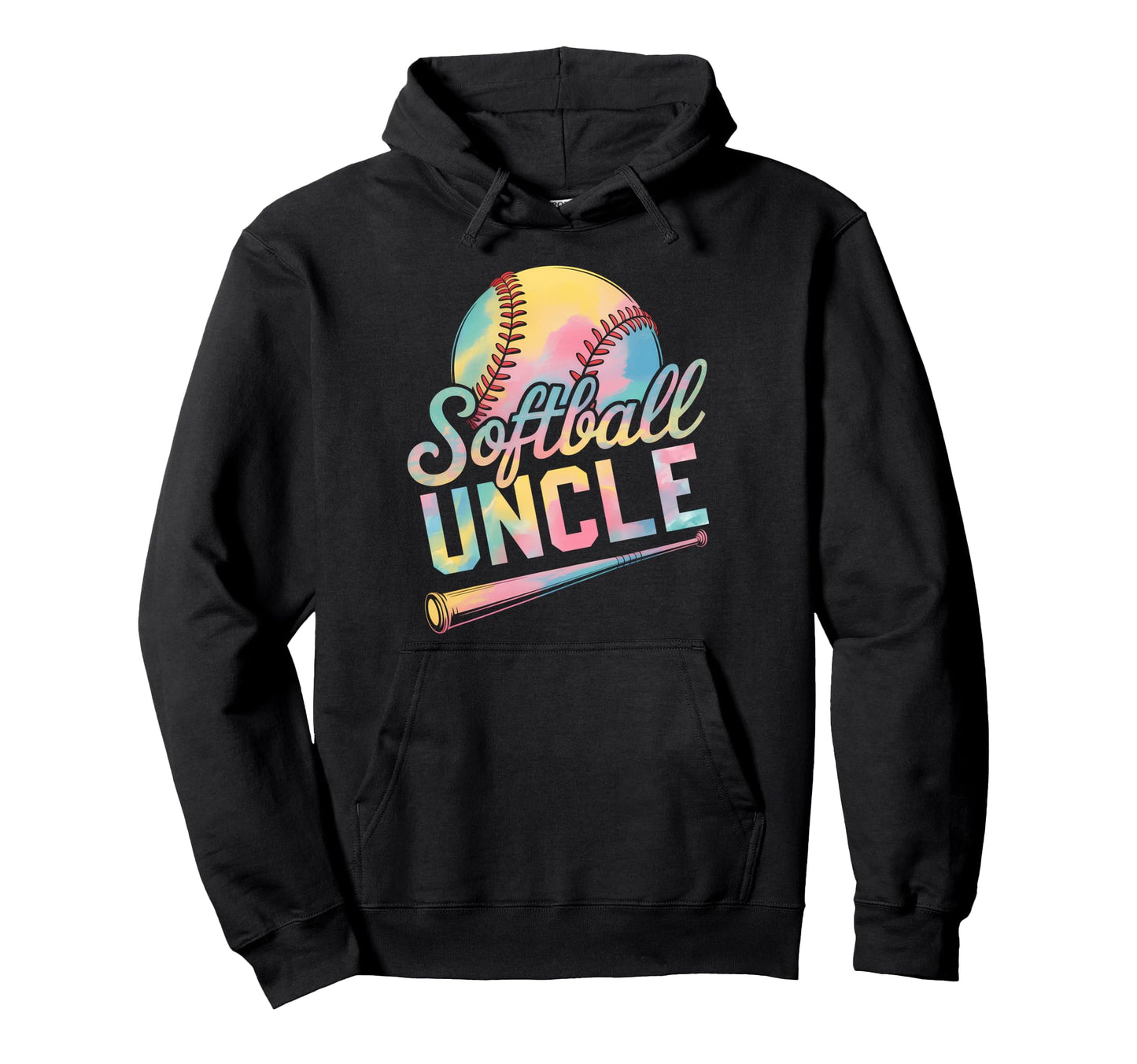 Softball Uncle Tie Dye Grandma Hoodie - Streetwear Style for Adults - T-Shirt, Sweatshirt, Hoodie