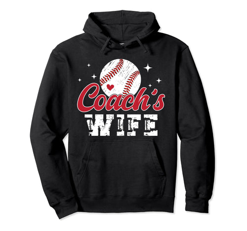 Baseball Coachs Wife Leopard Wife Hoodie - Casual Everyday Wear Men Women - T-Shirt, Sweatshirt, Hoodie