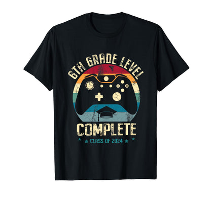 6Th Grade Level Complete Gamer Class T-Shirt - Fun Novelty Design Unisex - T-Shirt, Sweatshirt, Hoodie