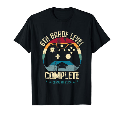6Th Grade Level Complete Gamer Class T-Shirt - Fun Novelty Design Unisex - T-Shirt, Sweatshirt, Hoodie