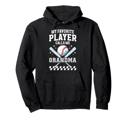 Proud Baseball Grandma Baseball Hoodie - Fun Novelty Design for Adults - T-Shirt, Sweatshirt, Hoodie