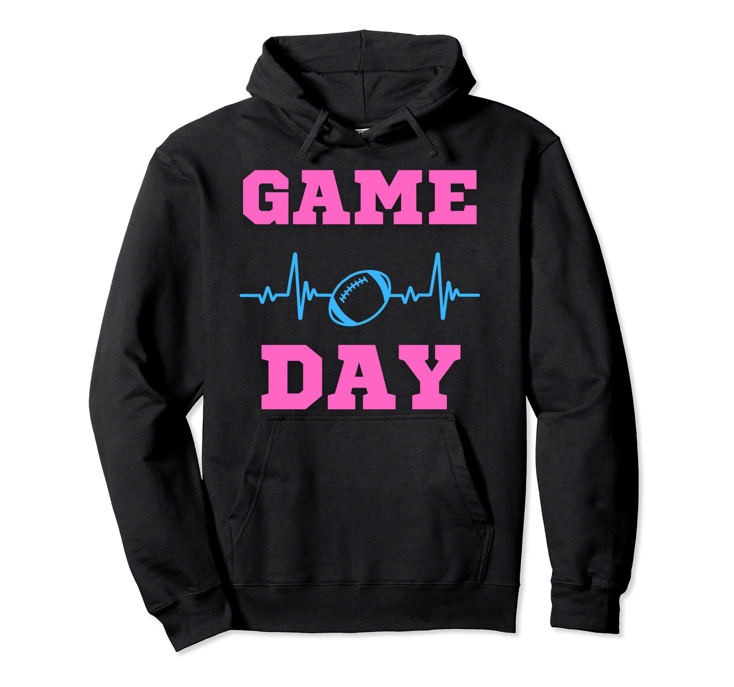 Game Day American Football Ekg Hoodie - Casual Everyday Wear Men Women - T-Shirt, Sweatshirt, Hoodie