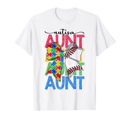 Autism Aunt Autism Awareness Coquette T-Shirt - Trendy Graphic Men Women - T-Shirt, Sweatshirt, Hoodie