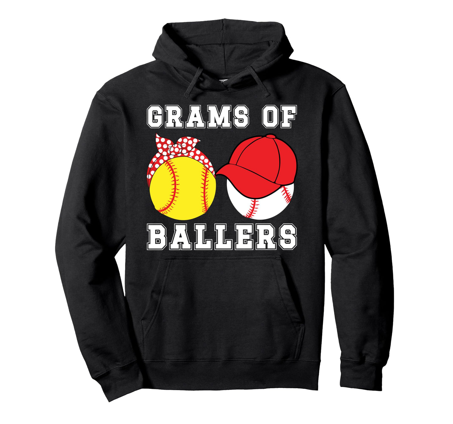 Grams Ballers Baseball Softball Grams Hoodie - Novelty Apparel Unisex - T-Shirt, Sweatshirt, Hoodie