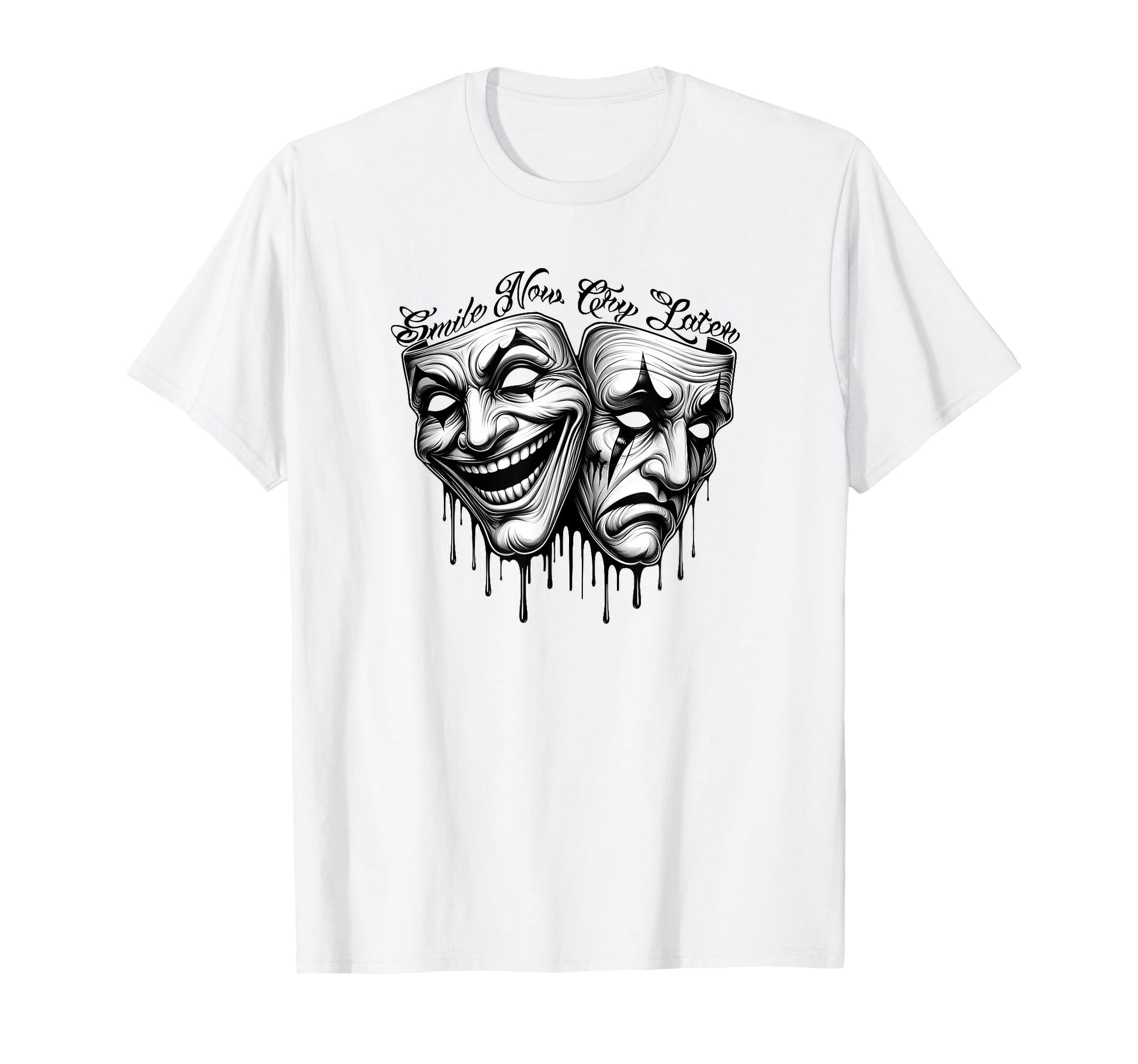 Smile Now Cry Later Payaso Chicano T-Shirt - Fun Novelty Design for Adults - T-Shirt, Sweatshirt, Hoodie