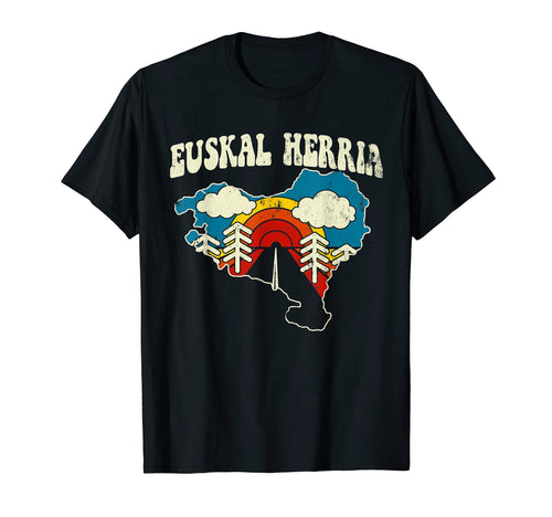 Basque Country Spain France Rainbow 70S T-Shirt - Custom Art Print Unisex - T-Shirt, Sweatshirt, Hoodie