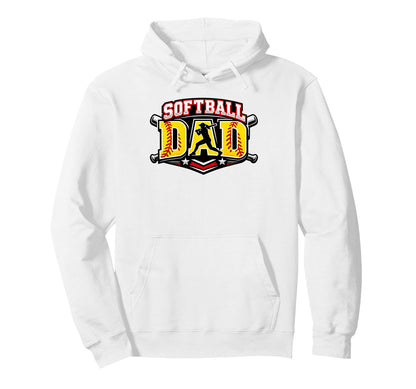 Softball Dad Batter Silhouette Sports Fan Hoodie - Streetwear Style Unisex - T-Shirt, Sweatshirt, Hoodie