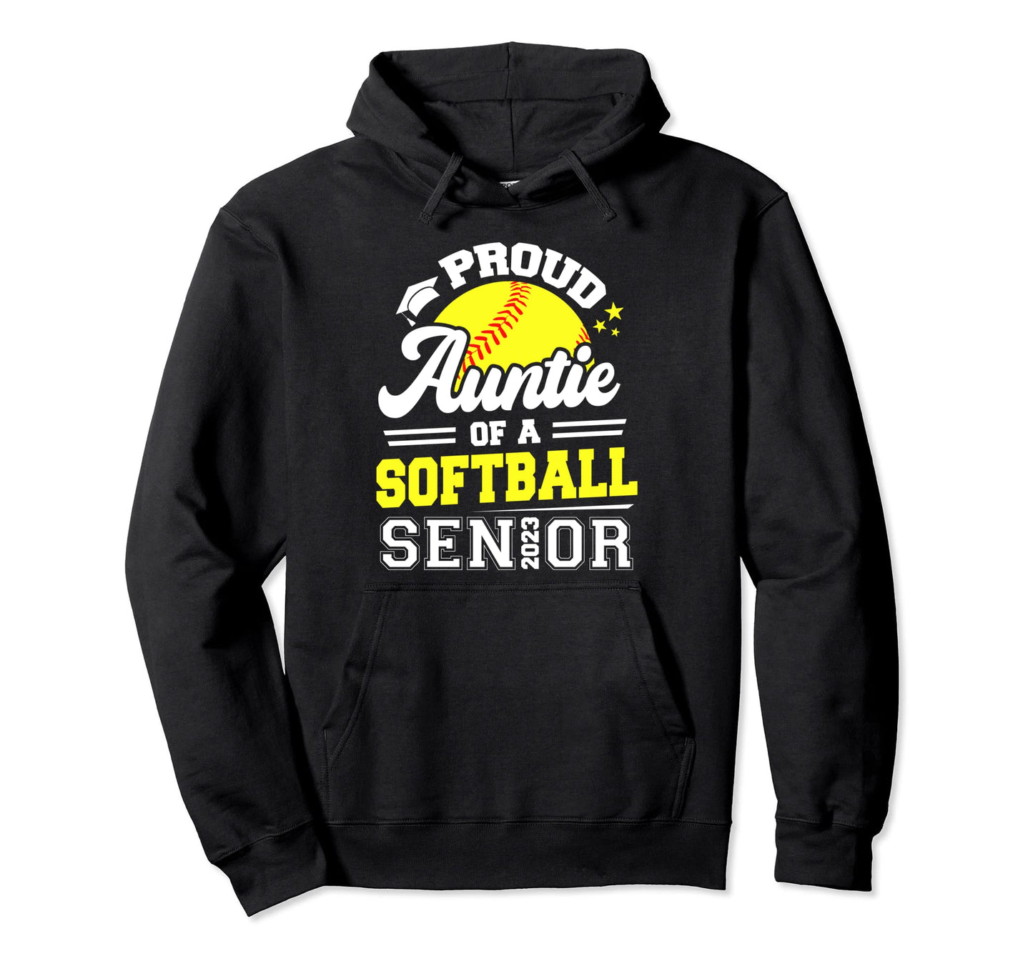 Proud Auntie 2023 Senior Graduate Hoodie - Minimalist Print Men Women - T-Shirt, Sweatshirt, Hoodie