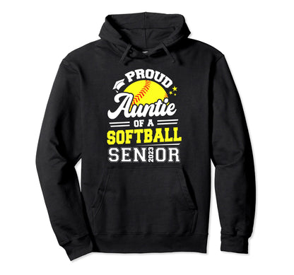 Proud Auntie 2023 Senior Graduate Hoodie - Minimalist Print Men Women - T-Shirt, Sweatshirt, Hoodie
