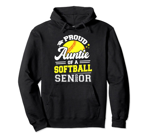 Proud Auntie 2023 Senior Graduate Hoodie - Minimalist Print Men Women - T-Shirt, Sweatshirt, Hoodie