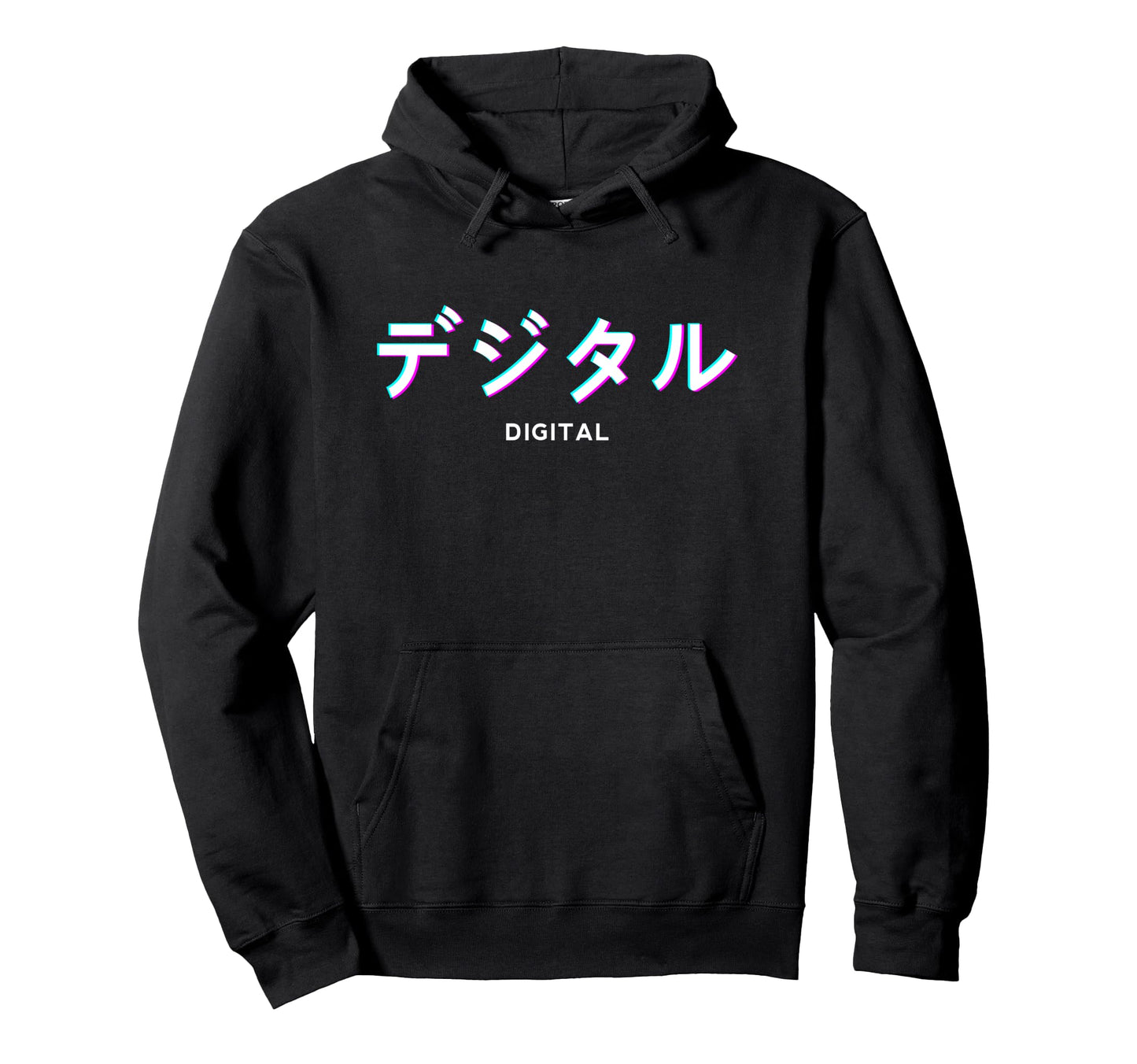 Digital Japanese Text Aesthetic Hoodie - Fun Novelty Design Men Women - T-Shirt, Sweatshirt, Hoodie