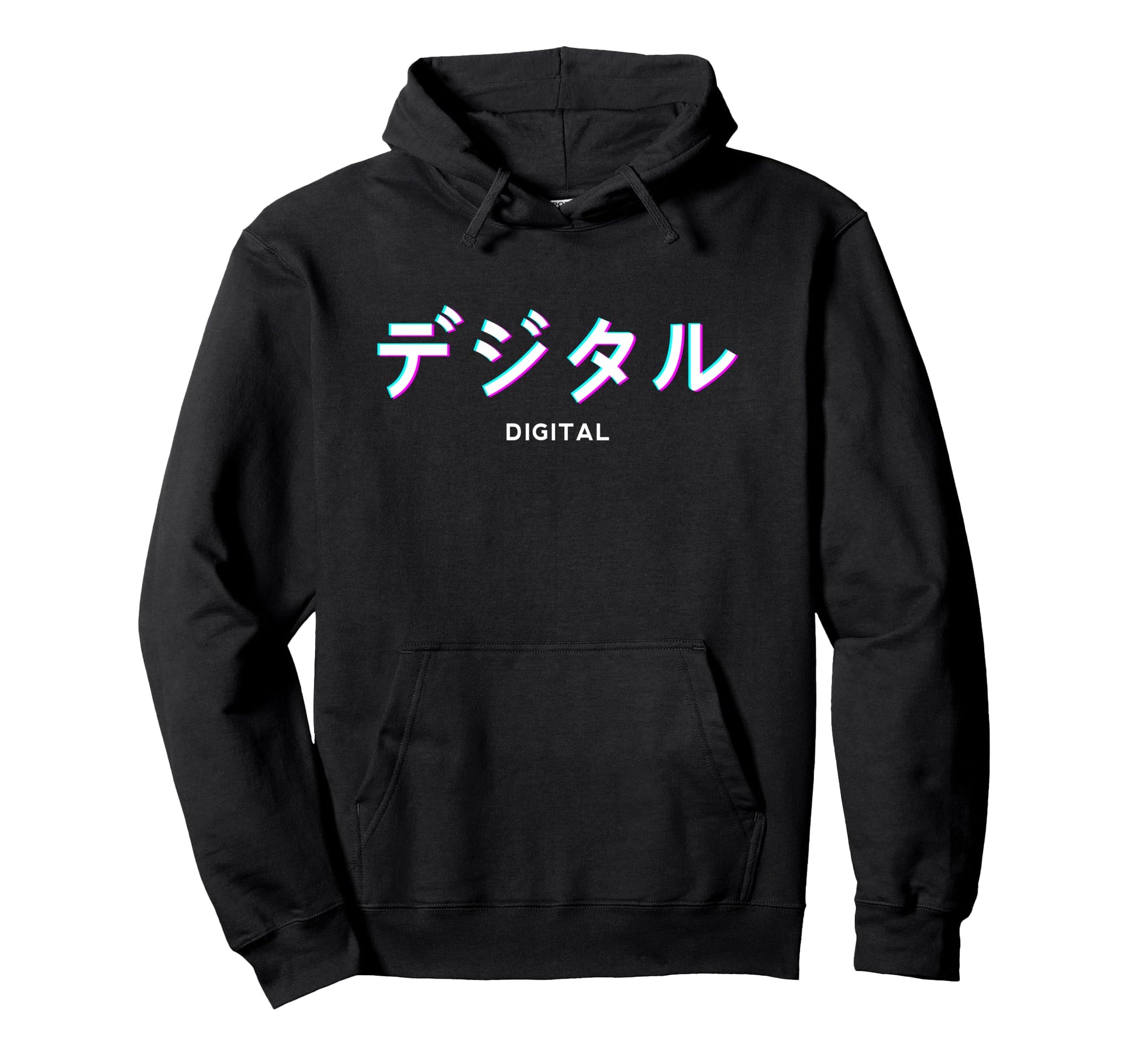 Digital Japanese Text Aesthetic Hoodie - Fun Novelty Design Men Women - T-Shirt, Sweatshirt, Hoodie