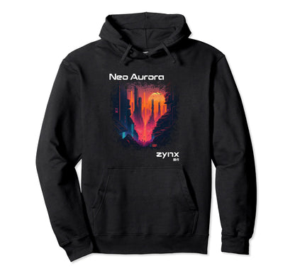 Vaporwave City Retrowave Futuristic Hoodie - Unique Graphic Unisex - T-Shirt, Sweatshirt, Hoodie