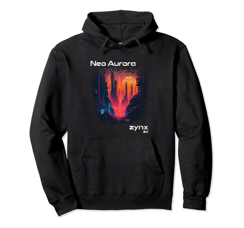 Vaporwave City Retrowave Futuristic Hoodie - Unique Graphic Unisex - T-Shirt, Sweatshirt, Hoodie