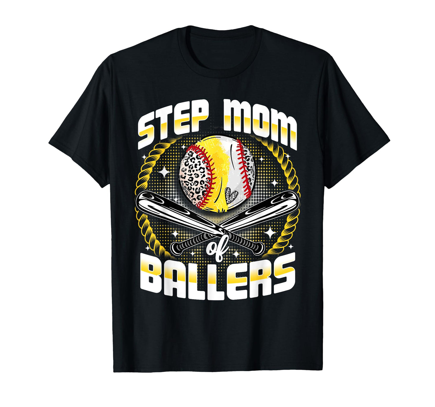 Baseball Softball Step Mom Ballers T-Shirt - Streetwear Style for Adults - T-Shirt, Sweatshirt, Hoodie