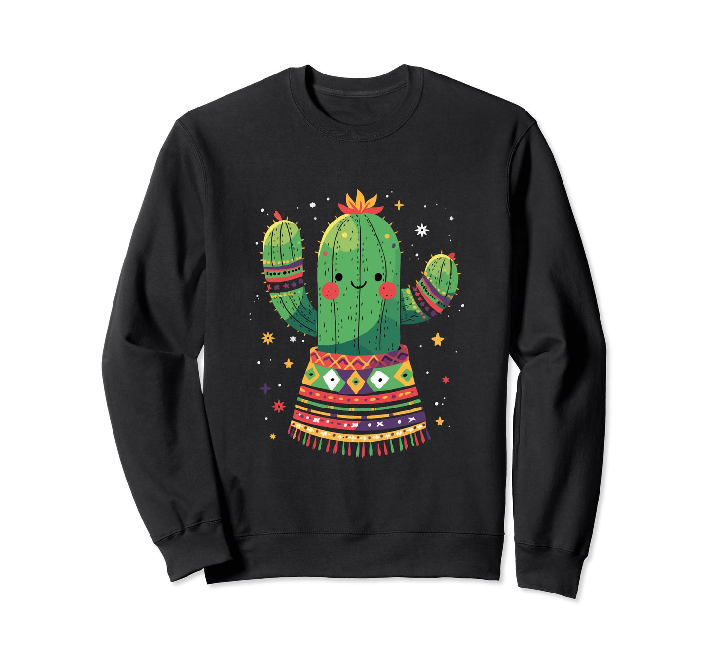 Cactus Serape Succulent Plant Cacti Sweatshirt - Trendy Graphic Unisex - T-Shirt, Sweatshirt, Hoodie