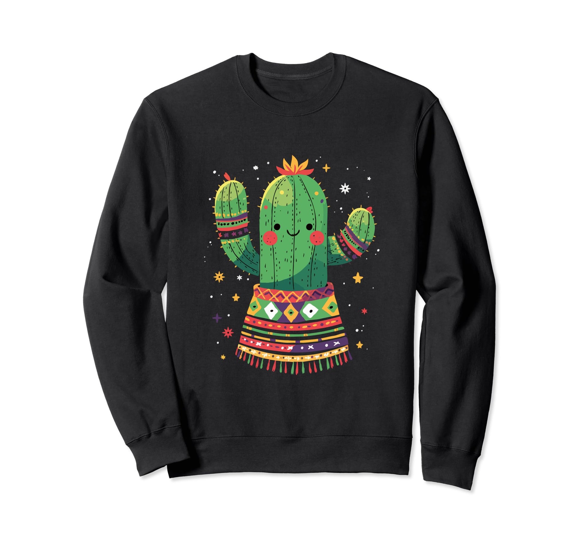 Cactus Serape Succulent Plant Cacti Sweatshirt - Trendy Graphic Unisex - T-Shirt, Sweatshirt, Hoodie