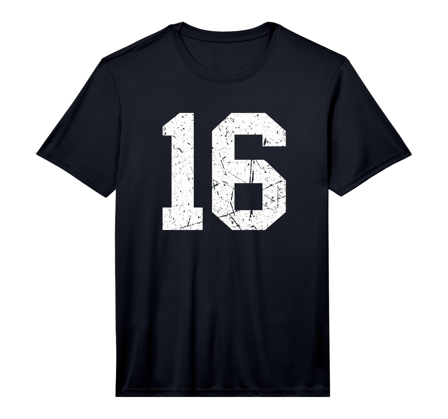 Number 16 White Sports Team Varsity T-Shirt - Graphic Print for Adults - T-Shirt, Sweatshirt, Hoodie