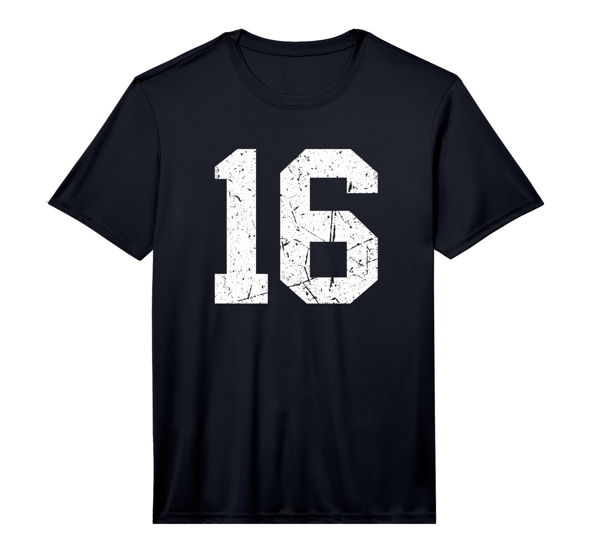 Number 16 White Sports Team Varsity T-Shirt - Graphic Print for Adults - T-Shirt, Sweatshirt, Hoodie