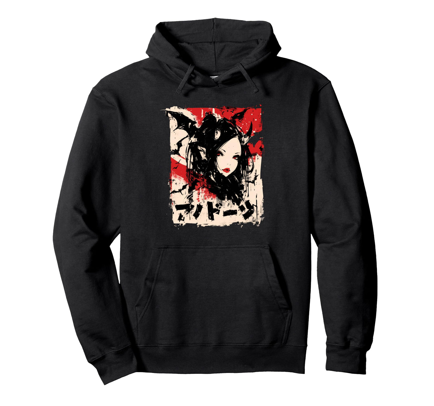 Goth Grunge Demon Anime Waifu Horror Alt Hoodie - Trendy Graphic Men Women - T-Shirt, Sweatshirt, Hoodie