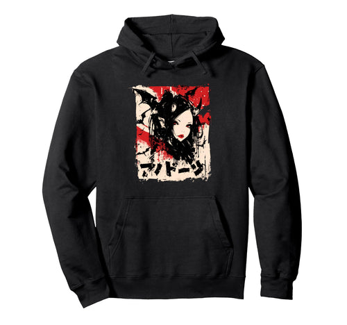 Goth Grunge Demon Anime Waifu Horror Alt Hoodie - Trendy Graphic Men Women - T-Shirt, Sweatshirt, Hoodie