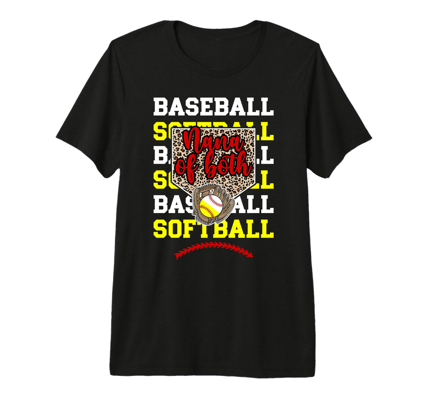 Nana Both Proud Softball Baseball Nana T-Shirt - Fun Novelty Design Unisex - T-Shirt, Sweatshirt, Hoodie