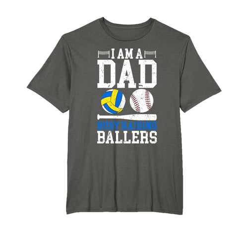 I Am Dad Busy Raising Ballers T-Shirt - Minimalist Print Men Women - T-Shirt, Sweatshirt, Hoodie