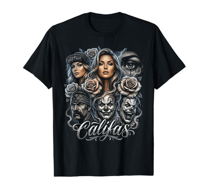 Califas West Coast Chicano Art Lowrider T-Shirt - Graphic Print Men Women - T-Shirt, Sweatshirt, Hoodie