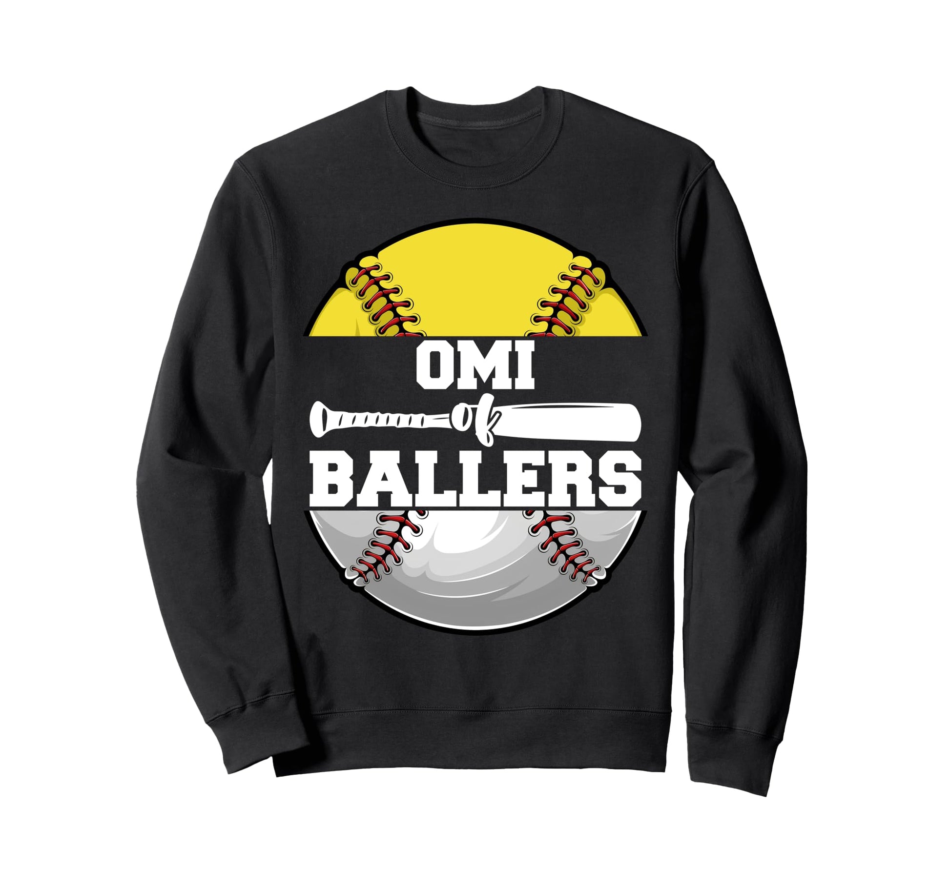 Omi Ballers Funny Softball Baseball Sweatshirt - Unique Graphic Men Women - T-Shirt, Sweatshirt, Hoodie