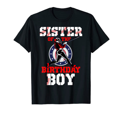 Sister Birthday Baseball Lover Bday T-Shirt - Minimalist Print Men Women - T-Shirt, Sweatshirt, Hoodie