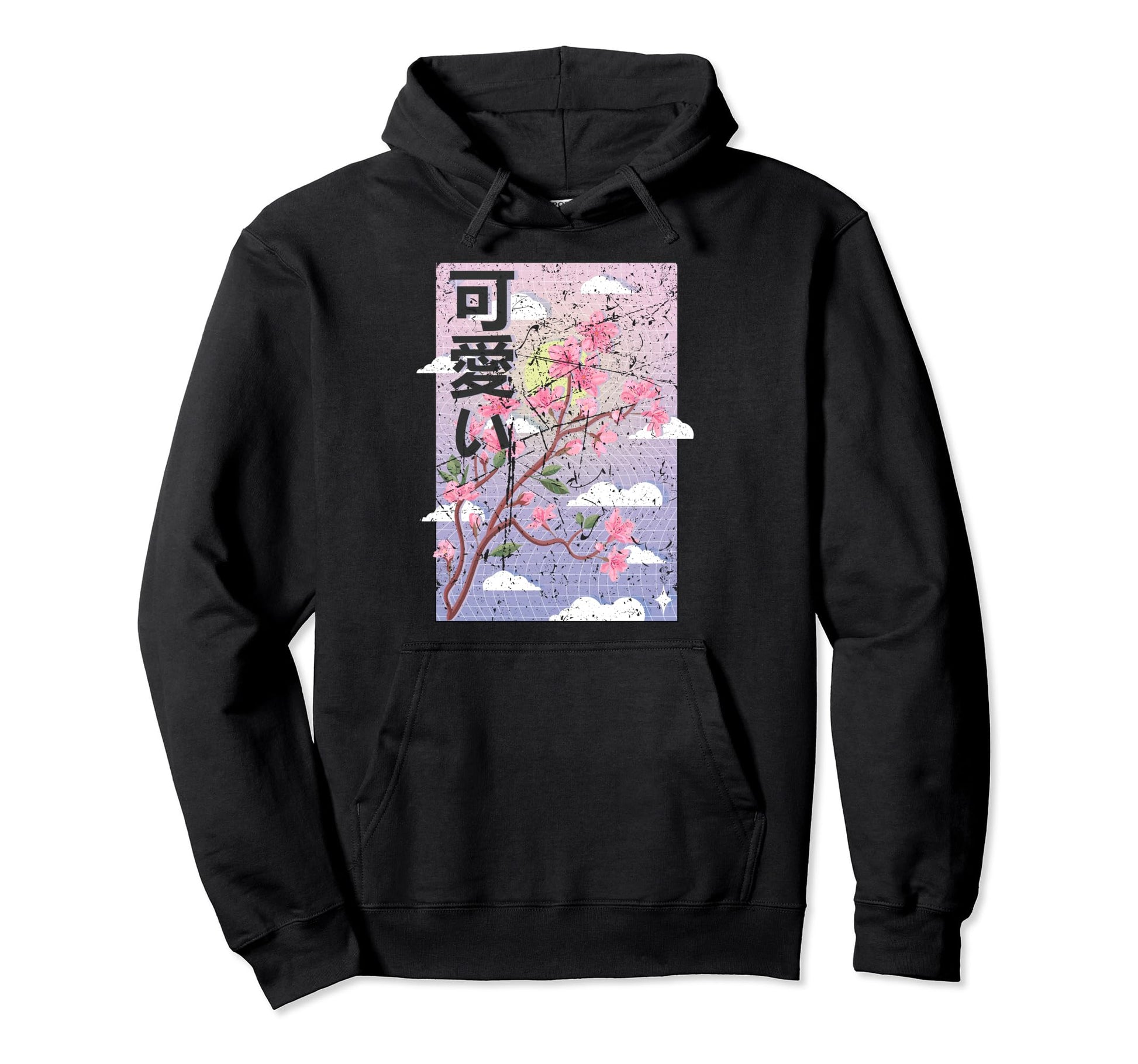 90S Tokyo Art Grunge Japanese Cherry Hoodie - Graphic Print Men Women - T-Shirt, Sweatshirt, Hoodie