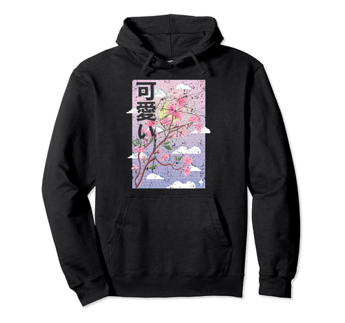 90S Tokyo Art Grunge Japanese Cherry Hoodie - Graphic Print Men Women - T-Shirt, Sweatshirt, Hoodie
