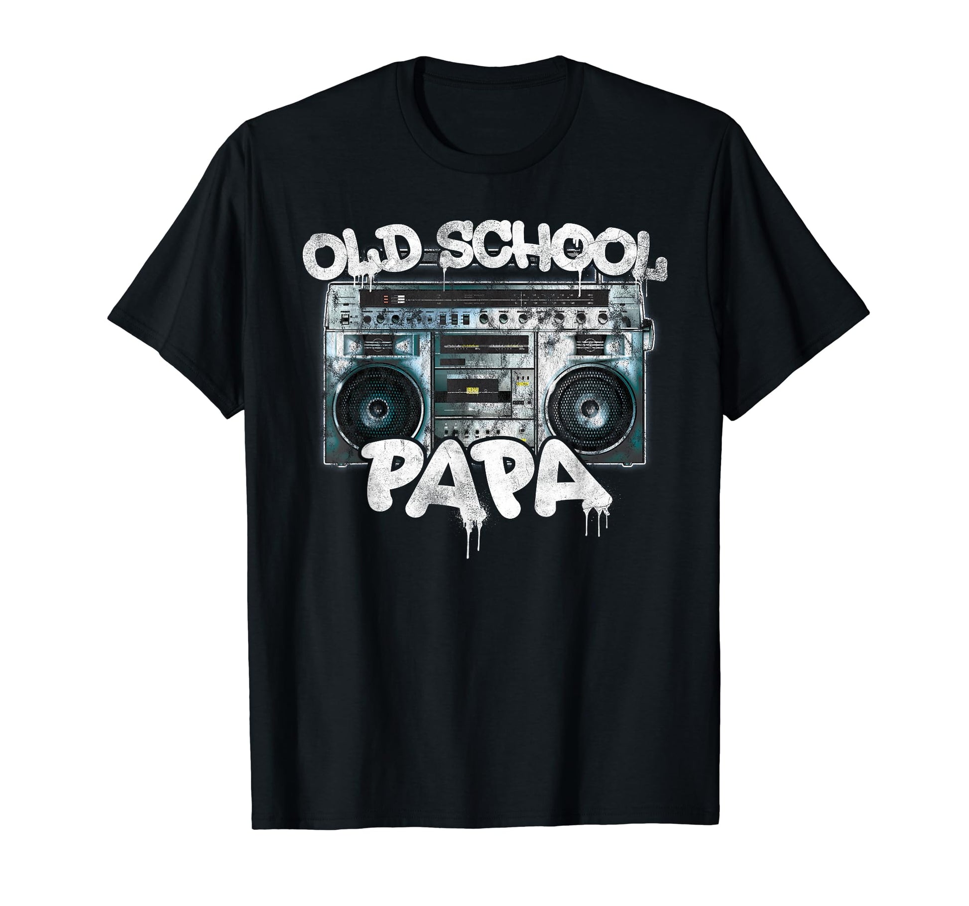Old School Papa Throwback 80S 90S Boombox T-Shirt - Graphic Print Unisex - T-Shirt, Sweatshirt, Hoodie