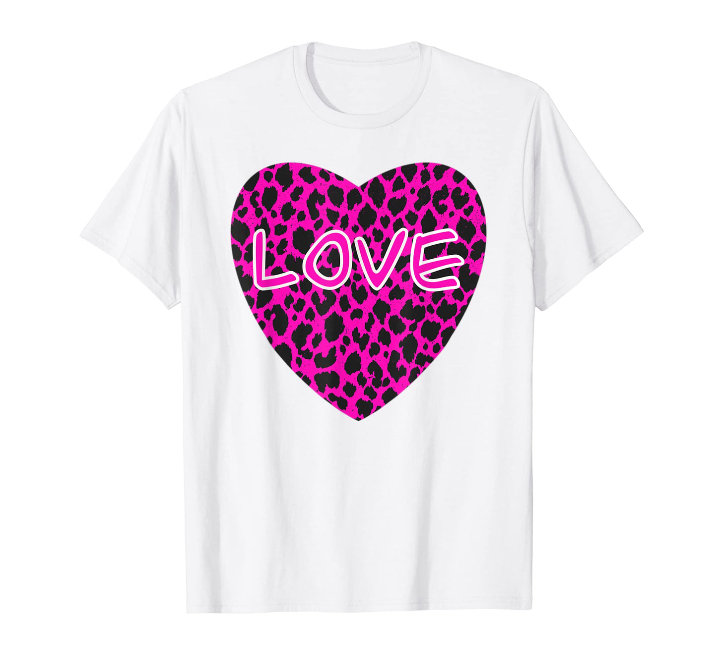 Leopard Heart Mcbling Y2K Aesthetic T-Shirt - Novelty Apparel for Adults - T-Shirt, Sweatshirt, Hoodie
