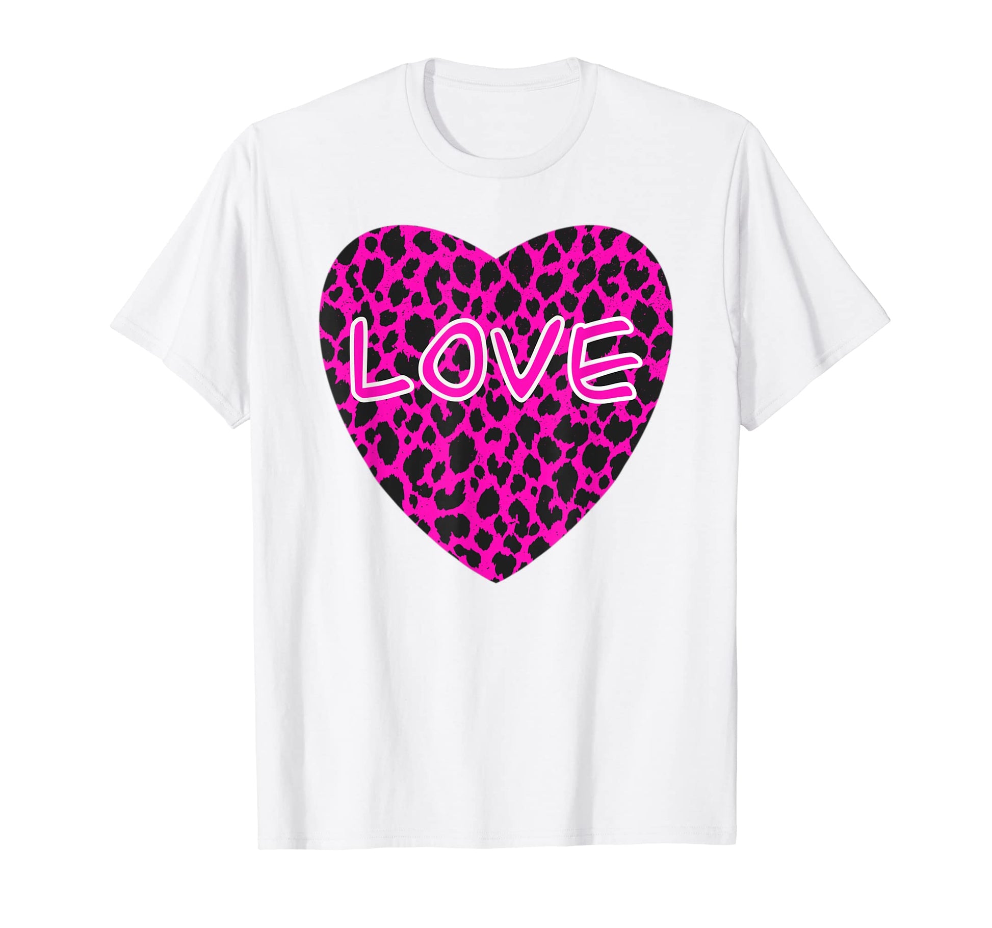 Leopard Heart Mcbling Y2K Aesthetic T-Shirt - Novelty Apparel for Adults - T-Shirt, Sweatshirt, Hoodie