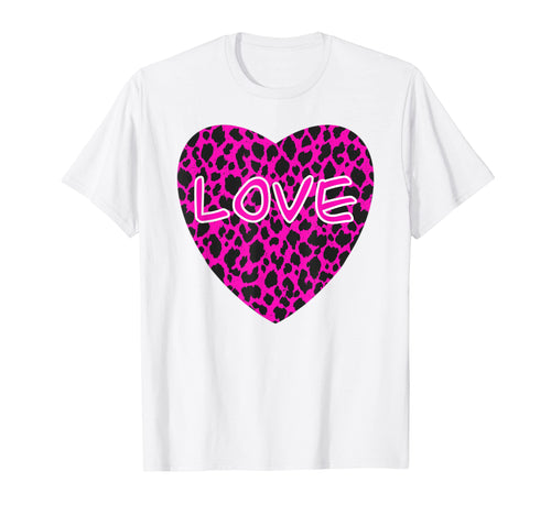 Leopard Heart Mcbling Y2K Aesthetic T-Shirt - Novelty Apparel for Adults - T-Shirt, Sweatshirt, Hoodie