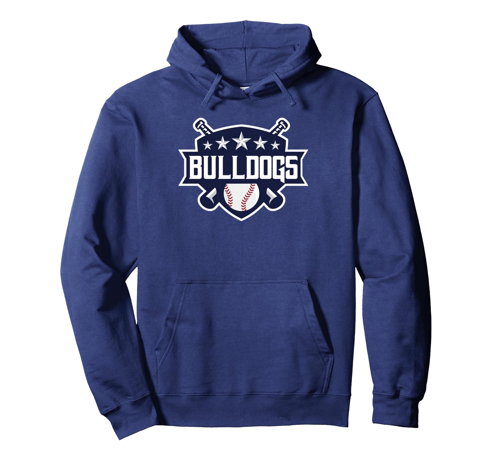 Bulldogs Blue Baseball Game Day Stars Hoodie - Aesthetic Graphic Men Women - T-Shirt, Sweatshirt, Hoodie
