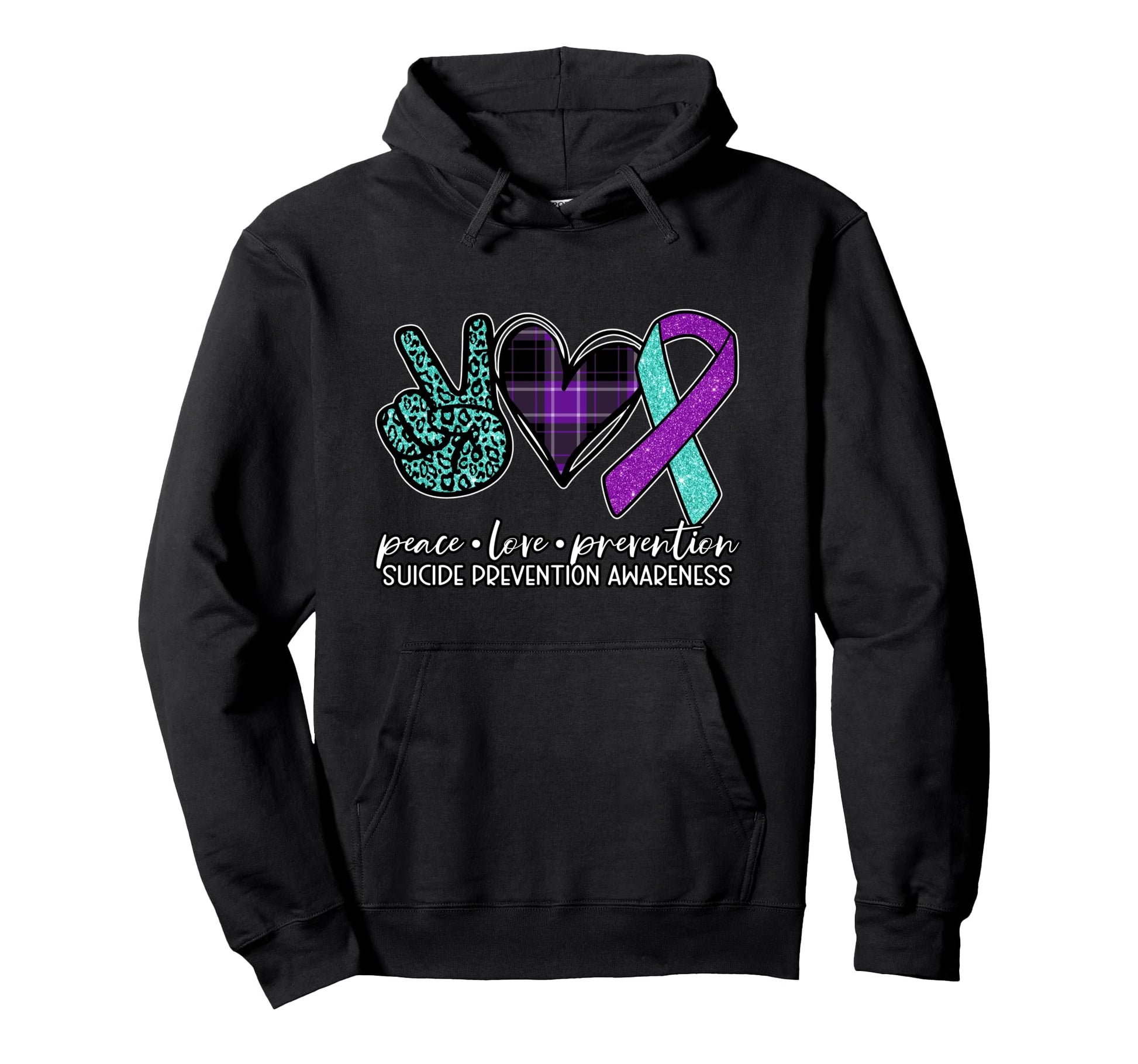 Peace Love Prevention Suicide Prevention Hoodie - Streetwear Style Unisex - T-Shirt, Sweatshirt, Hoodie