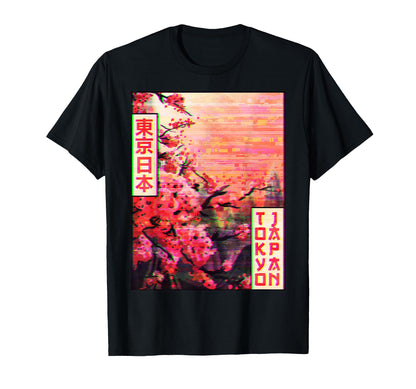 Cherry Blossom Sakura Tree Tokyo T-Shirt - Aesthetic Graphic for Adults - T-Shirt, Sweatshirt, Hoodie