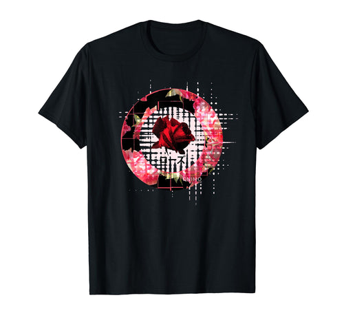 Red Rose Aesthetic Vaporwave Japanese T-Shirt - Aesthetic Graphic Unisex - T-Shirt, Sweatshirt, Hoodie