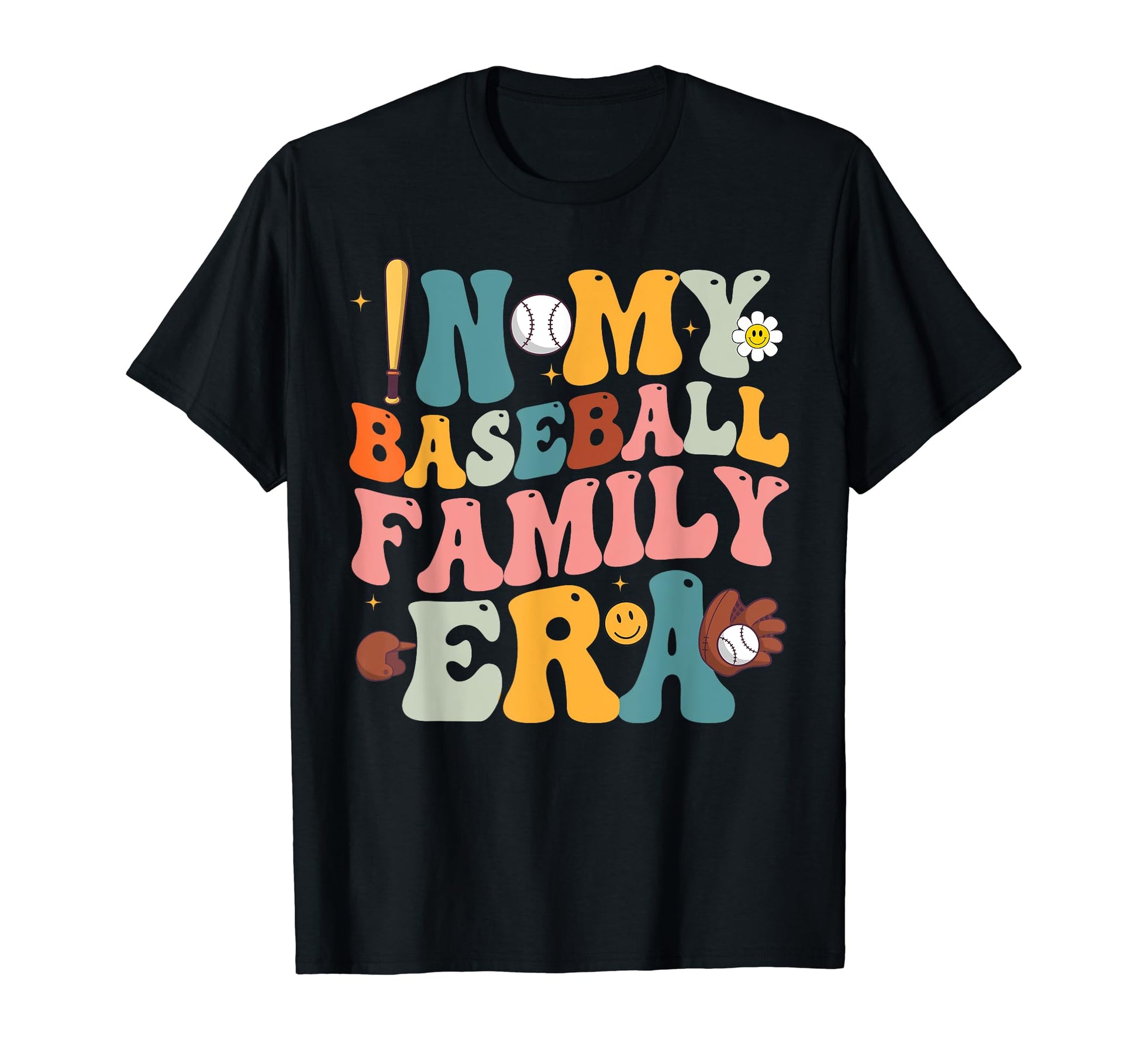 Groovy My Baseball Family Era Matching T-Shirt - Trendy Graphic for Adults - T-Shirt, Sweatshirt, Hoodie