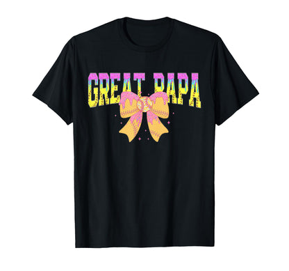 Softball Great Papa Ice Cream Drip T-Shirt - Fun Novelty Design for Adults - T-Shirt, Sweatshirt, Hoodie