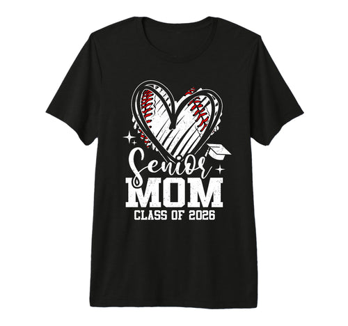 Proud Senior Mom Class 2026 T-Shirt - Fun Novelty Design for Adults - T-Shirt, Sweatshirt, Hoodie