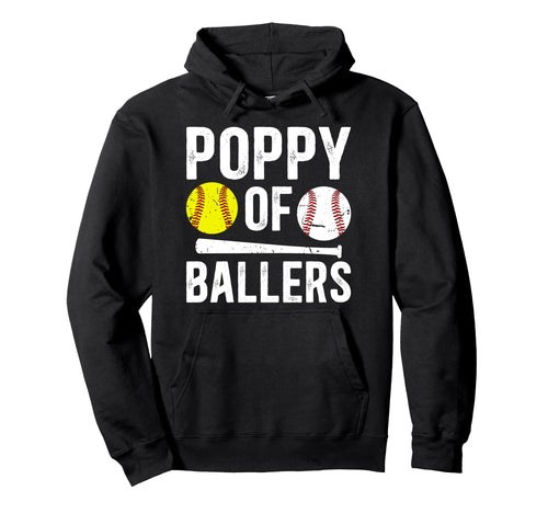 Poppy Ballers Proud Baseball Softball Poppy Hoodie - Trendy Graphic Unisex - T-Shirt, Sweatshirt, Hoodie