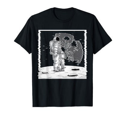 Skateboarding Astronaut Skater Moon T-Shirt - Custom Art Print Men Women - T-Shirt, Sweatshirt, Hoodie
