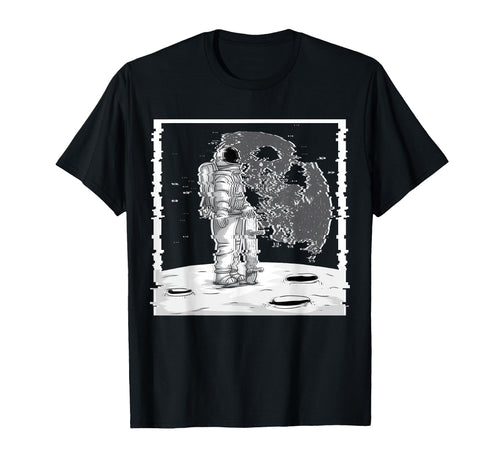 Skateboarding Astronaut Skater Moon T-Shirt - Custom Art Print Men Women - T-Shirt, Sweatshirt, Hoodie