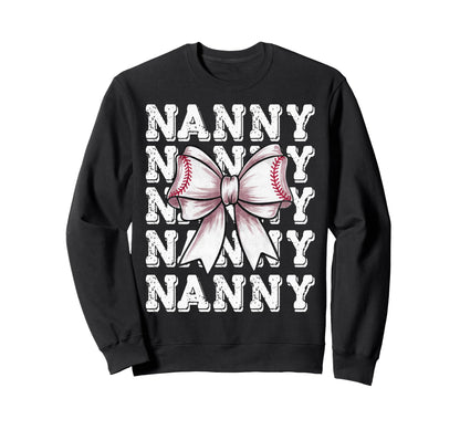Coquette Baseball Nanny Matching Sweatshirt - Trendy Graphic for Adults - T-Shirt, Sweatshirt, Hoodie