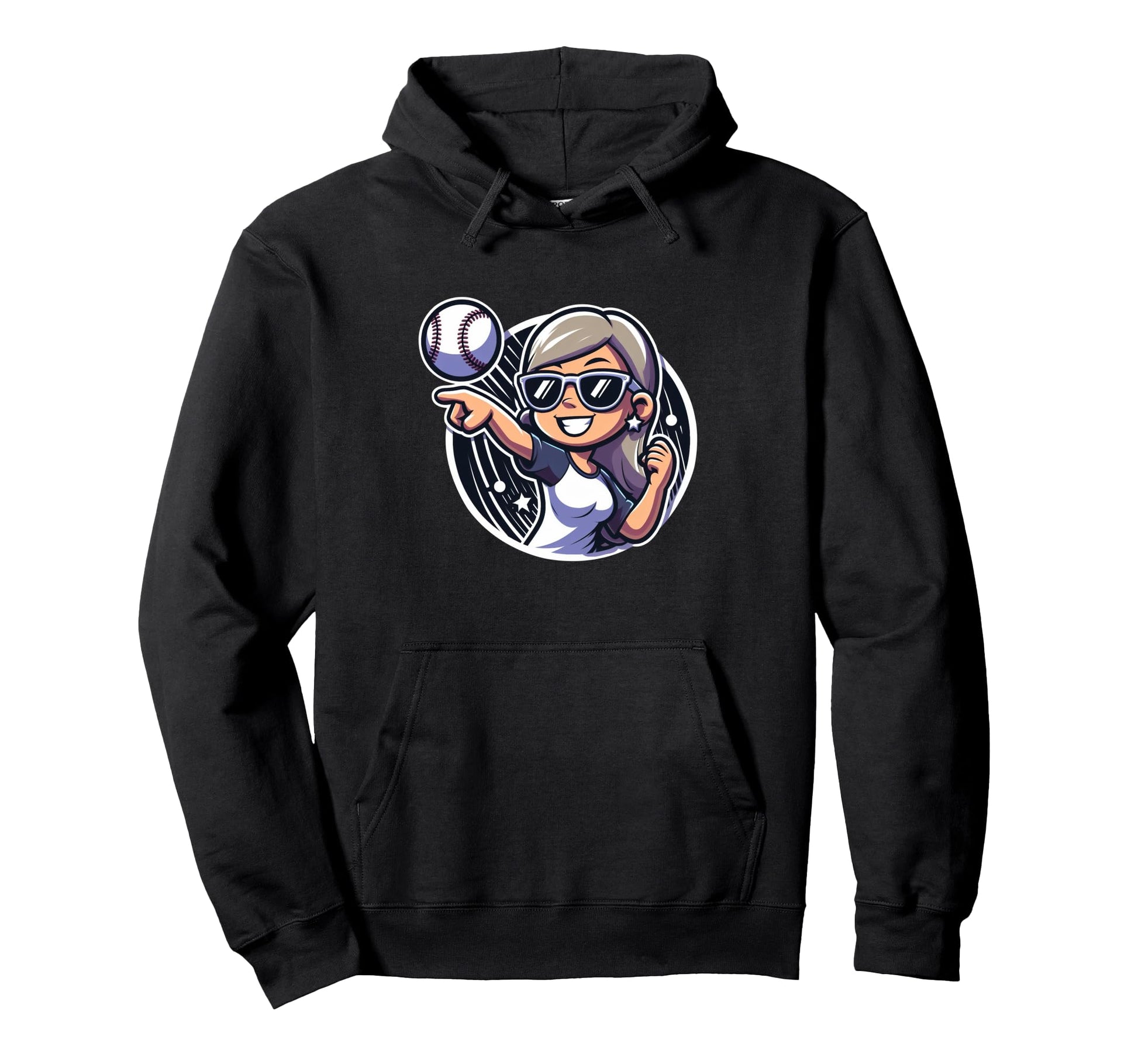 Baseball Player Sister Mother Fan Hoodie - Graphic Print for Adults - T-Shirt, Sweatshirt, Hoodie